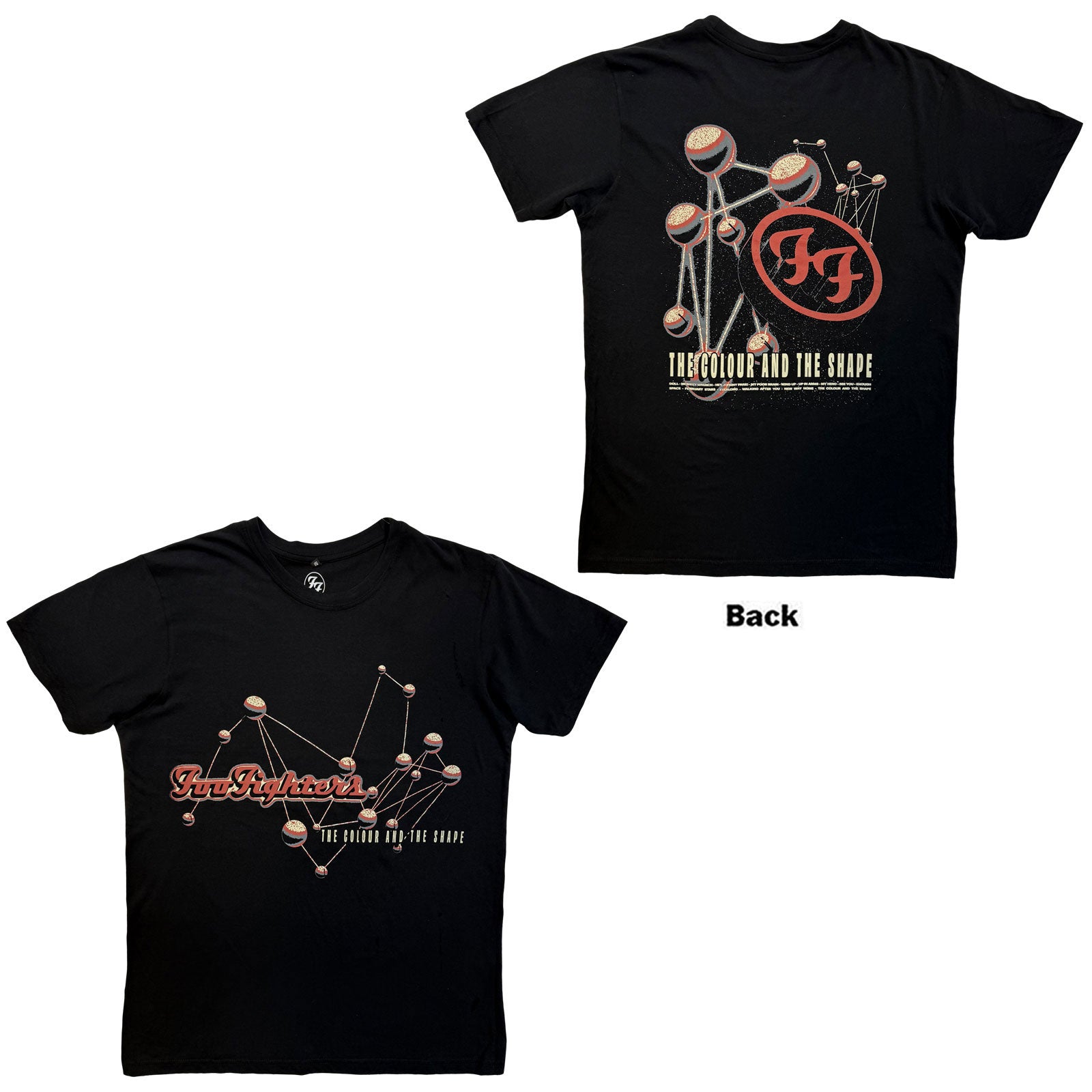Foo Fighters Carbon TShirt The Colour The Shape Black Back Print OFFICIA XL