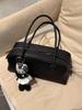 Row Family New Style Cowhide Baguette Tote - Simple Design, Underarm and Shoulder Carry, Horizontal Layout