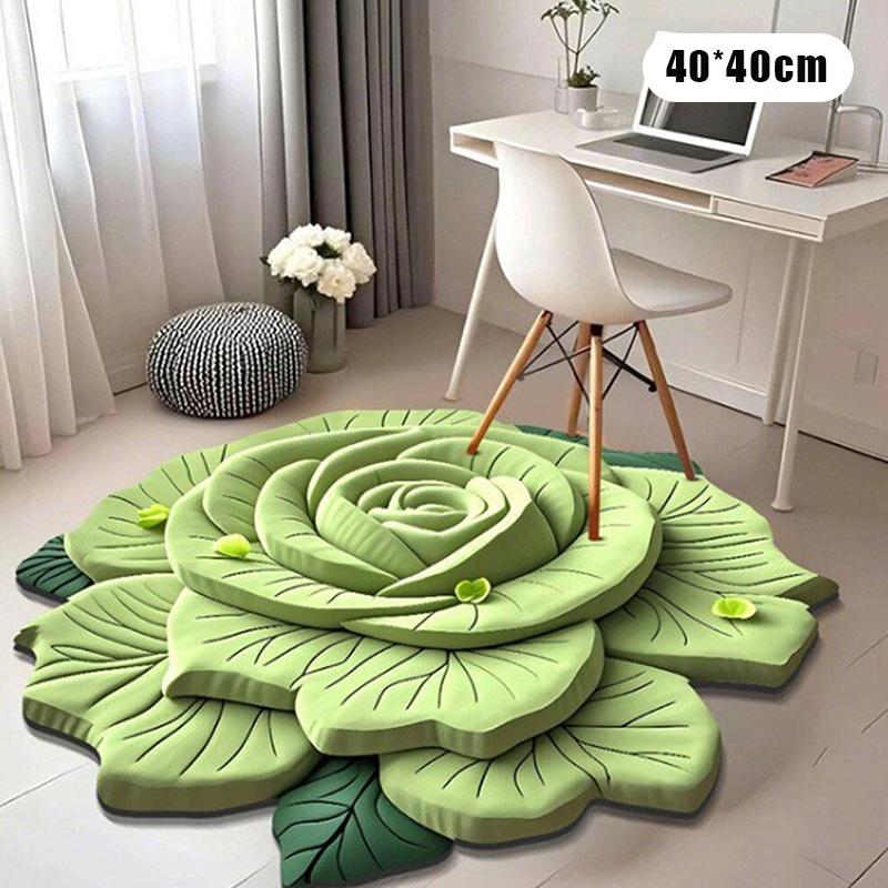 New Flower Carpet Special-Shaped Soft Peony Floor Mat Durable 40X40Cm Non-Slip Absorbent Bathroom Floor Mat