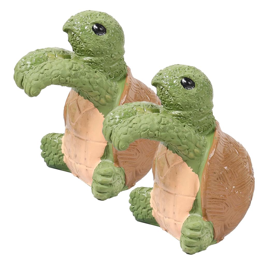 Resin Turtle Statue Pot Decoration Realistic Tortoise Figure Pot Hanger Interesting Statues Decorations for Vase Fish Tank