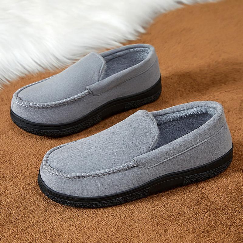 Fashion Men's Winter New Warm and Plush Fashionable Flat Cotton Shoes Comfortable Snow Boots Men's Plus Size 40-47