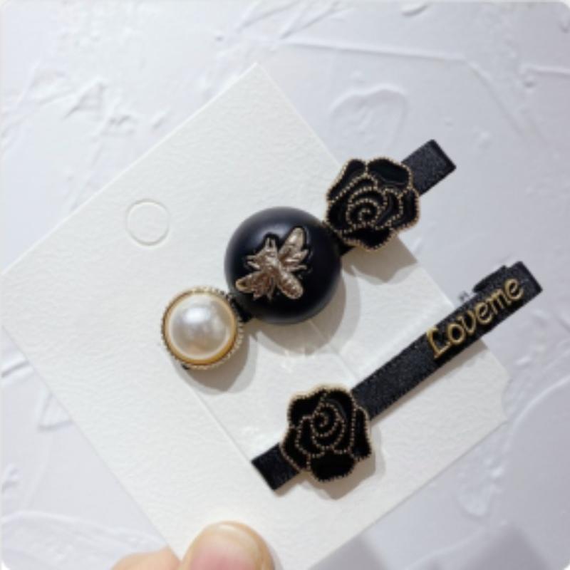 1 Set Fashion Hair Accessories Pearl Rhinestone Hairpin Bangs Clip for Girls Headdress Fixation Hairpin Women Hair Jewelry