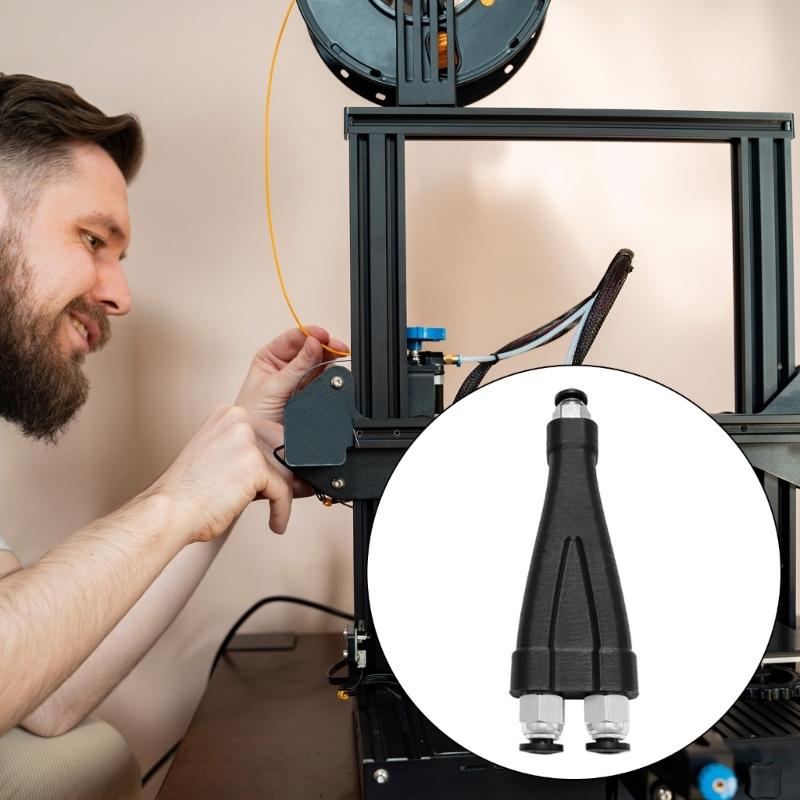 For Lab P1P P1S X1C PTFE for Bowden Y Connector Coupler Pneumatic Connector Easy Installation For Lab 3D Printer