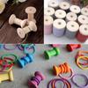 PETTYOLL 40PCS Wooden Spools for Crafts, 1.2 X 2 Inch Unfinished Wood Spools, Splinter - Free Empty Thread Spools for Crafts and Art