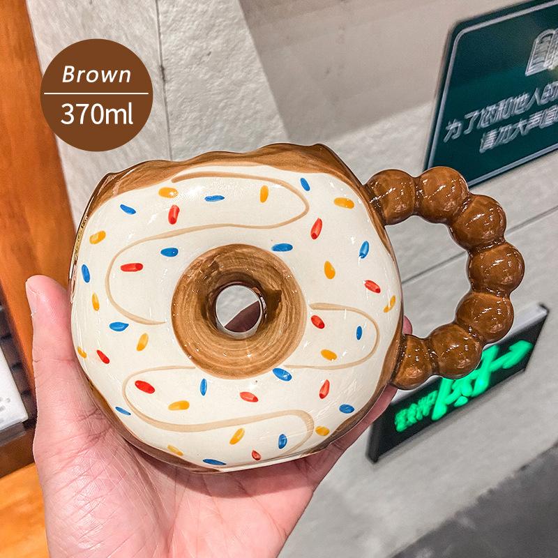 Taza de Agua Taza Taza de Donut Taza de Cerámica Taza de Leche de Dibujos Animados de Personalidad Creativa