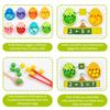 Kid Dinosaur Clamp Bead Counting Game Montessori Color Sorting Math Addition Subtraction Learn Fine Motor Skills Development Toy