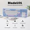 MechLands Blade101 Wireless Aluminum Gaming Gasket Mechanical Custom 8000mAh RGB NKRO for Keyboard, Keyboard, BT5.0/2.4GHz/USB-C, Hot-Swappable