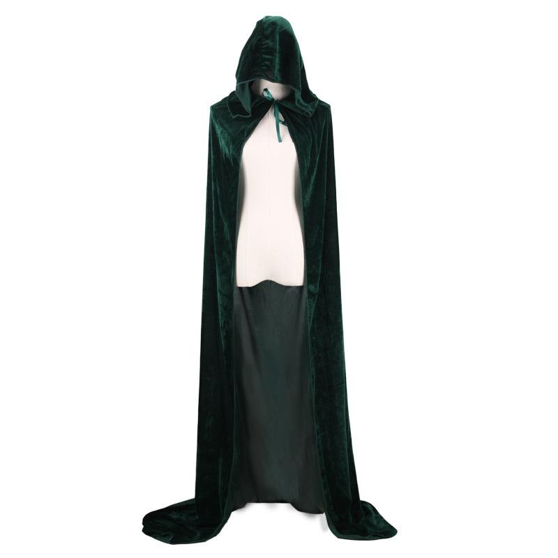Cosplay costume halloween grim reaper cape witch prince princess golden velvet cape cape