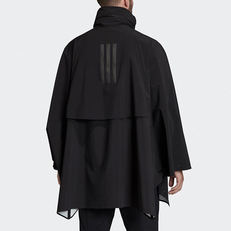 adidas Jaqueta Poncho com Capuz e Zíper Myshelter para Outono Masculino Roupa Exterior Preta FI0600