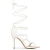 Allegra K Lace-Up Sandals with Stiletto Heels, White, Size 24.5cm