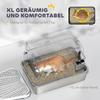 Cat Litter Box, Stainless Steel, XL Interior, with Scoop, Light Gray