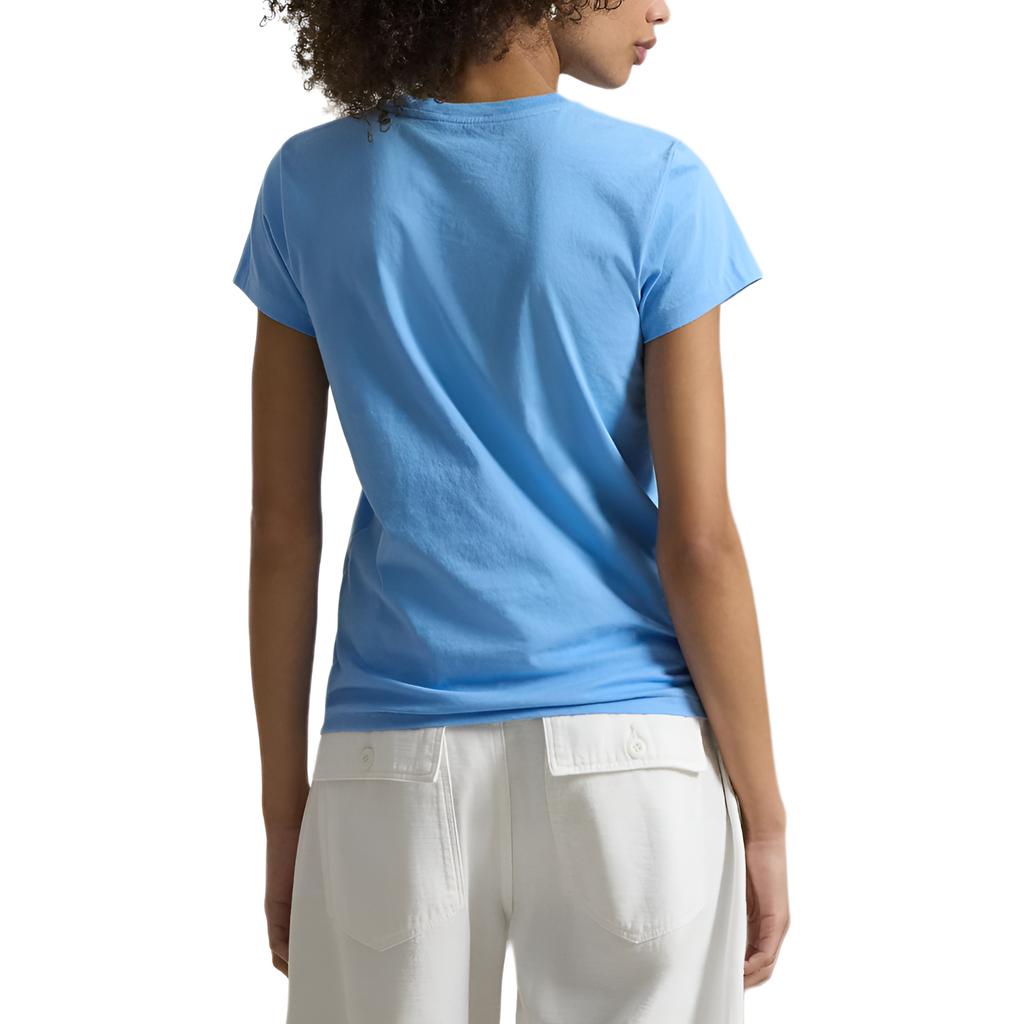 Polo Ralph Lauren Klasyczny bawełniany T-shirt z okrągłym dekoltem Damskie topy 211B14605-005