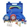R410A R22 R134a R404A AC Manifold Meter Kit for Refrigerant, 3 Way Freon Charging Kit