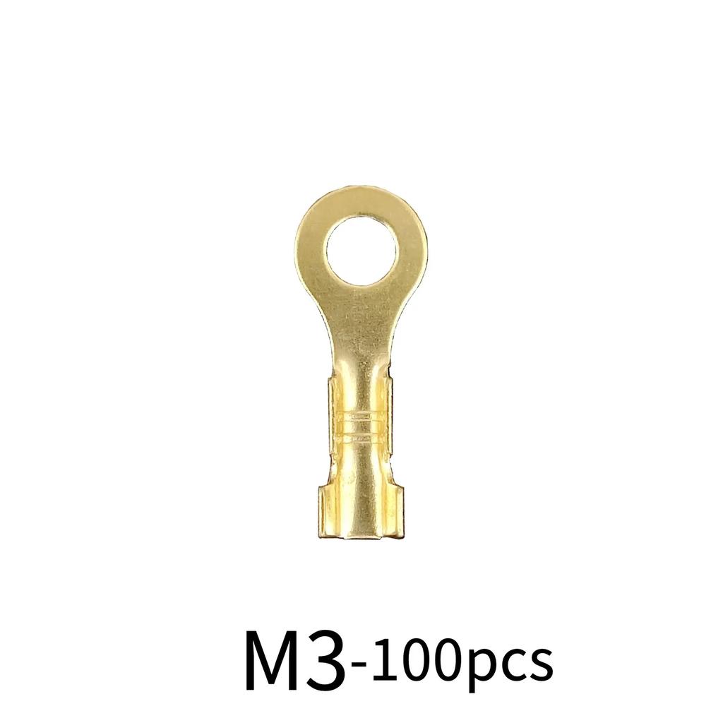 M3/M4/M5/M6/M8/M10 Ring-Terminal Wire Quick Connector Terminal Brass Crimp Terminal Assorted Kit