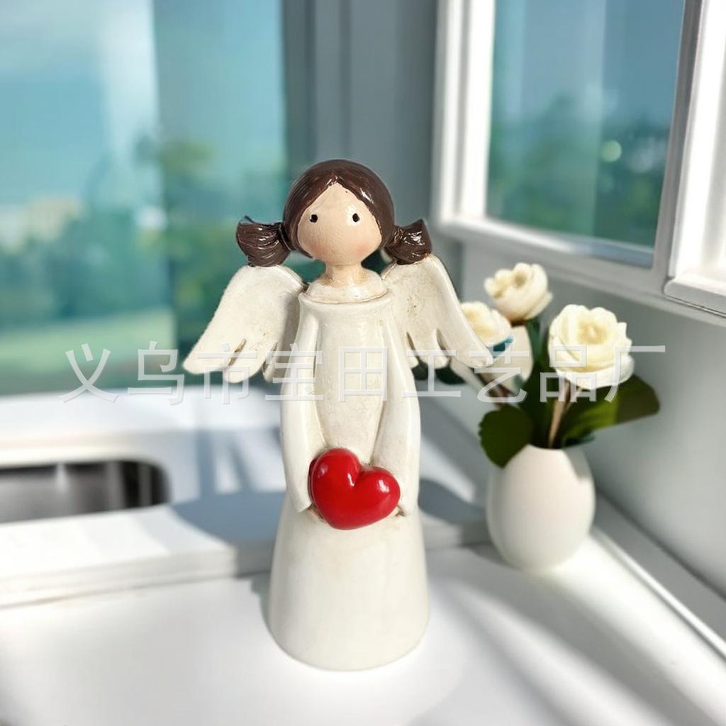 Home Angel Statue Ornament Decoration Mother's Day Gift Love Angel Mom Little Angel Baby Statue