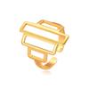 Unisex Cold Style Geometric Stainless Steel Open Ring