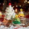 Stolní ozdoba Dekorace vánočního stromku Háčkovaný vánoční stromek v květináči Party laskominy