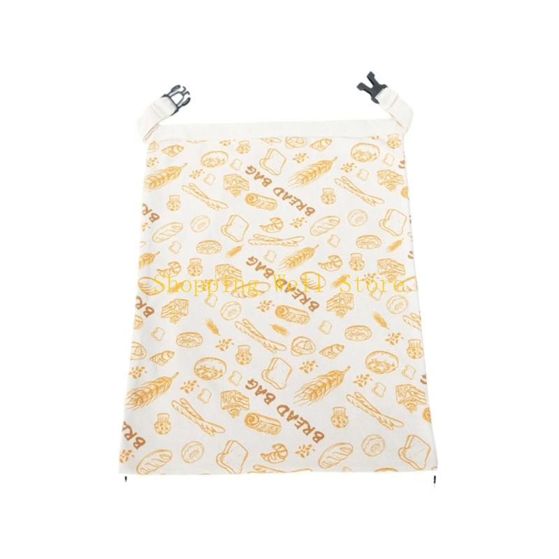 Food Safe Bees Wax Bread Container with Elastic Band Reusable Cotton Linen Bag For Homemade Sourdough Preservation