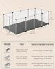 SONGMICS Pet Playpen with Floor, Removable Oxford Fabric Mat, Small Animal Enclosure, DIY Plastic Cage, Indoor Run for Hamsters, Rabbits, Hedgehogs