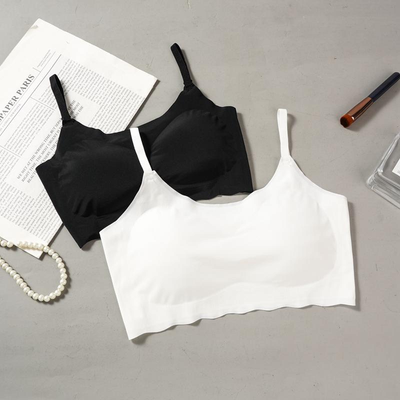 Sommer Damen Push Up Eis Seide Nahtloser BH Gepolsterte Unterwäsche Dünne BHs Lingerie Bralette