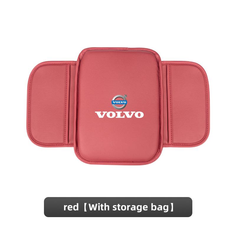 For Volvo XC60 XC90 V40 V60 S60 V50 V90 S80 C40 XC40 V70 XC70 Car Armrest Box Cushion Leather Pad Armrest Mat Auto Accessorie