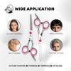 Pink Cap Stainless Steel Professional Barber Thinning Scissors for Bangs and Hair Salon Use