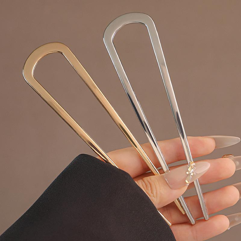 Simple U Shape Hair Clips Pins for Women Girls Hair Sticks Bride Hair Styling Accessories Gold Color Metal Hairpins Barrettes