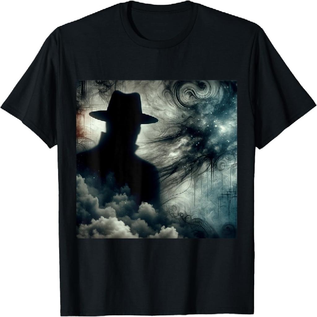 Der Hutmann Paranormaler Horror Gruselige Schattenperson Grafik T-Shirt