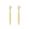 Minimalist Metal Personality Earrings Golden Silver Geometry Long Big Drop Earrings Round Leaf Water Droplet Jewelry Gifts