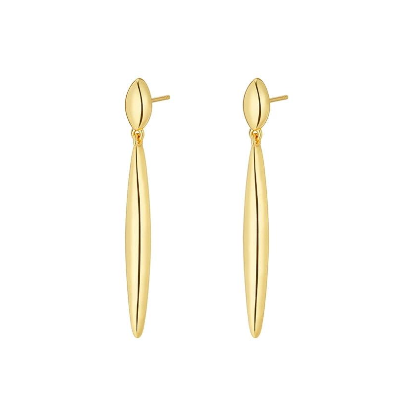 Minimalist Metal Personality Earrings Golden Silver Geometry Long Big Drop Earrings Round Leaf Water Droplet Jewelry Gifts