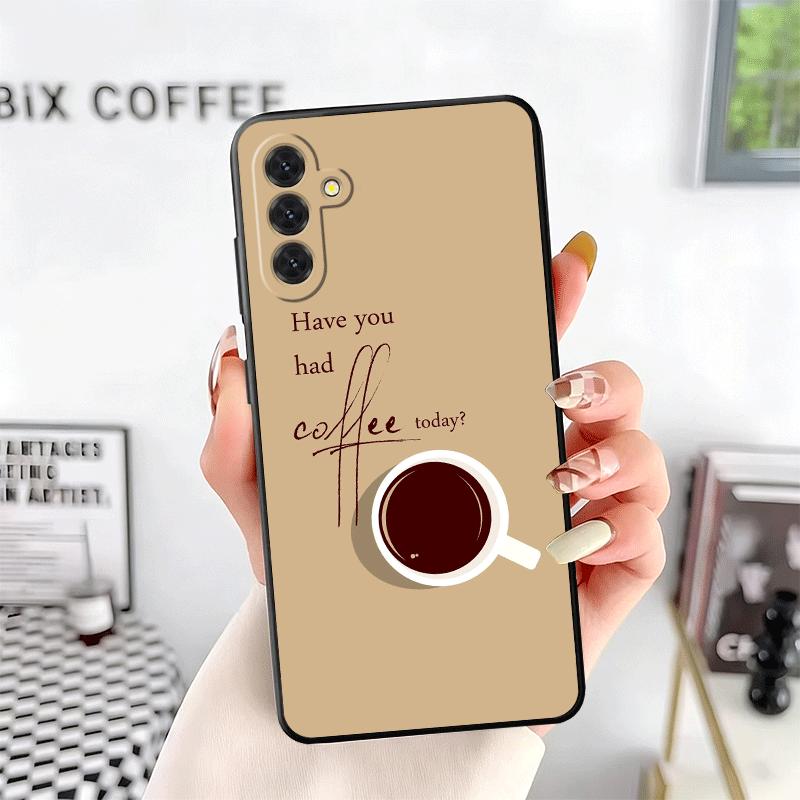 

Black Coffee Fashion Style Soft Phone Case for Samsung A17 A37 A57 A16 A26 A36 A56 A15 A25 A35 A55 A14 A24 A34 A54 A13 A23 A33 A Samsung A56