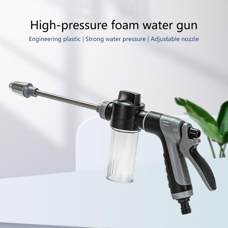 Ergonomic Outdoor Cleaning Tool Car Washer Guns With Removable Soap Bottle And 360 Degree Spray Adjustment for Garden
