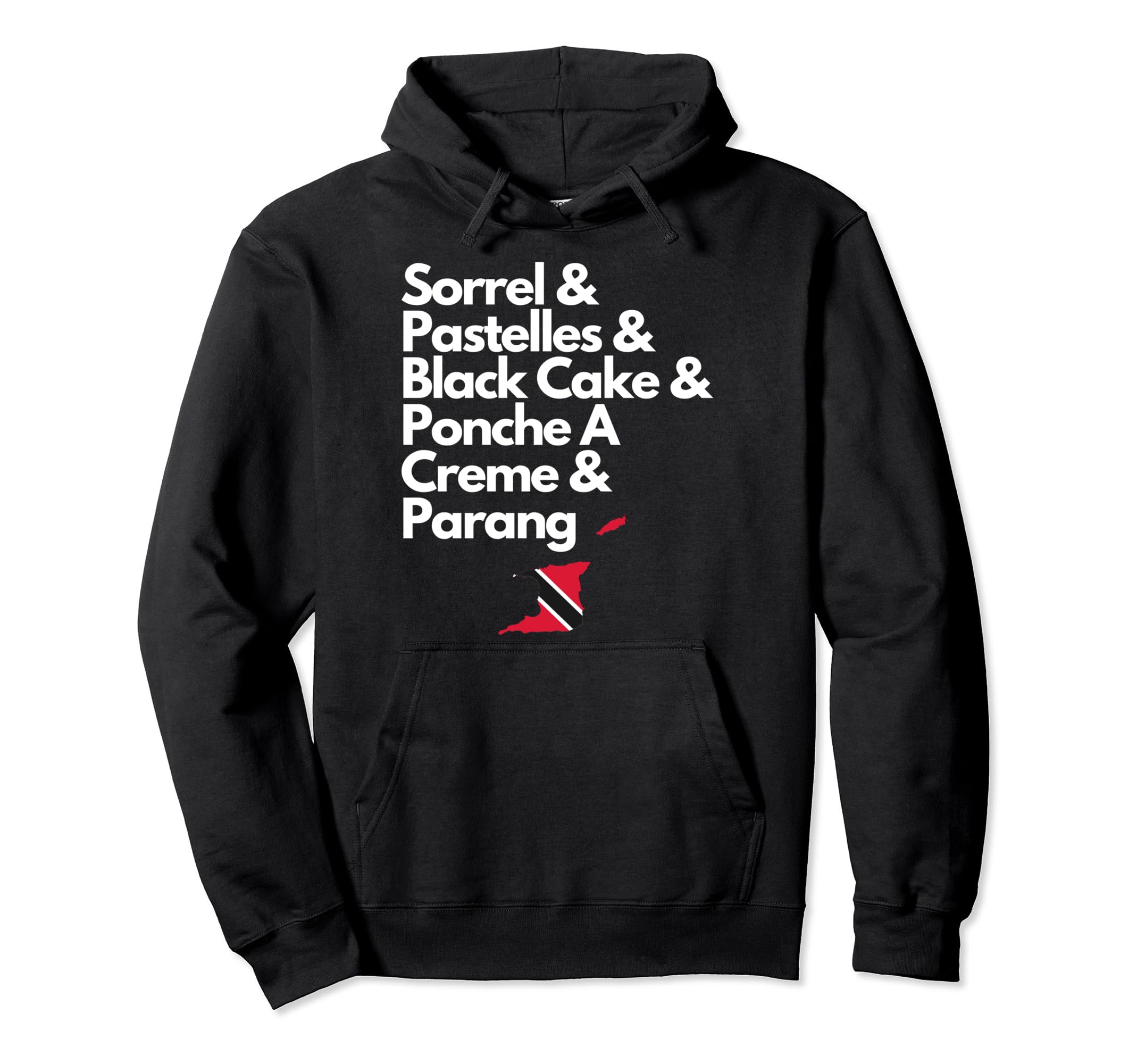 

Trinidad and Tobago Christmas Trini Pride Flag Food Funny Hoodie
