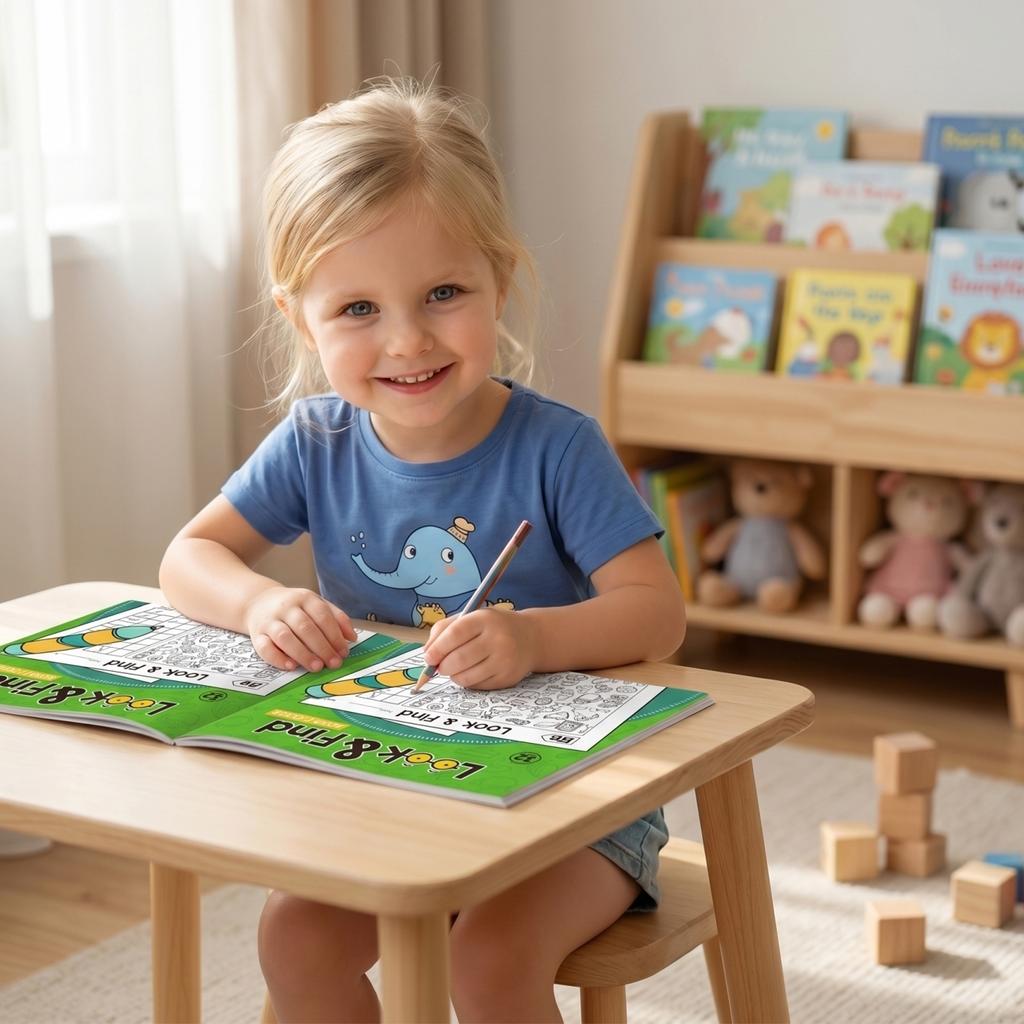 Attention Training For Ages 2-6: Fun Coloring Early Education Interactive IQ Development Learning Book For Babies