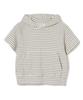 Ribbed Short Sleeve Hoodie [Melange Grey]