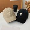 Letter P Cotton Baseball Hat For Women Men Solid Color Snapback Duck Tongue Hats Outdoor Sports Sunshade Dad Trucker Peaked Cap