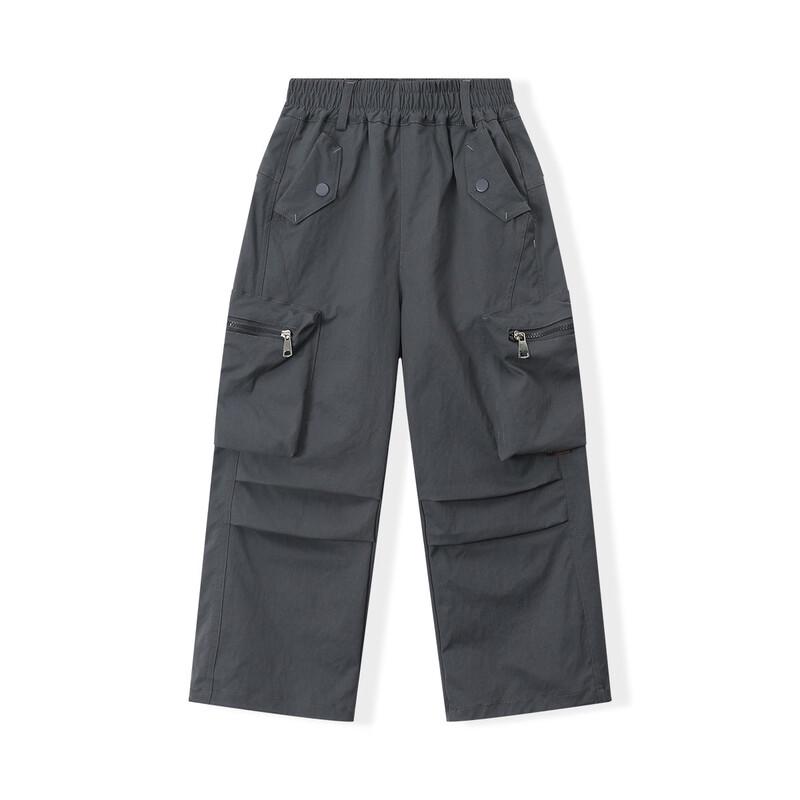 Girls' Korean Style Loose Straight Leg Cargo Pants