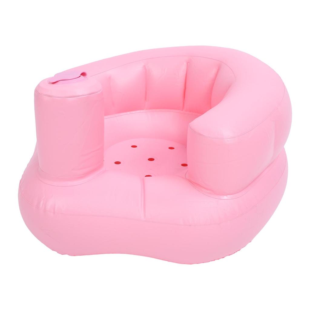 Baby oppblåsbart sete Lekksikkert sammenleggbart innebygd gasspumpe PVC spedbarnsstøtte oppblåsbar stol