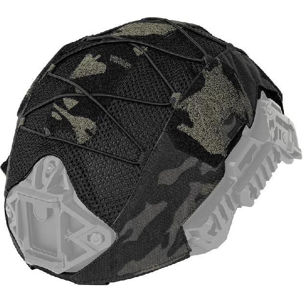 Tactical Helmet Cover for Wendy Helmet in Size M/L 500D Nylon camo black