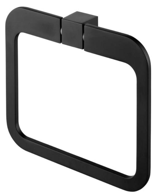 Futura Wall Towel Rack, Black