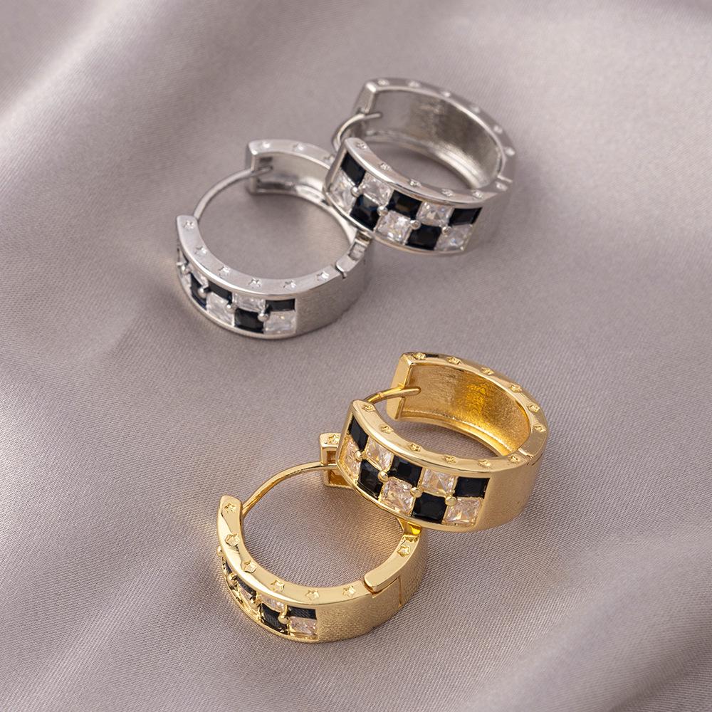 Luxury Hollow Teardrop Zircon Earrings - European & American Style, Niche Design, Women's High-End Ear Cuffs