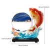 Koi-Fisch-Statuen-Kollektion, dynamische Sandmalerei, dekorative Figur für Tischdekoration, Schreibtisch, Kamin, Schlafzimmer, Wohnzimmer