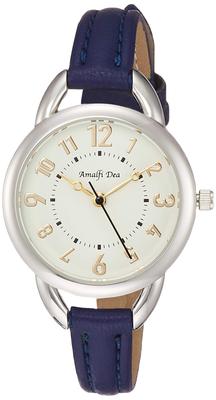 Arias Amalfidia Analog Watch, Waterproof, Leather Strap, White Dial, WW20024A-149, Women's, Blue