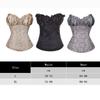 Sexy Gothic Style Overbust Corset Steampunk Design Zipper Side Waist Trainer Vintage Look Shapewear Court Wear
