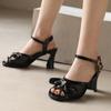 Fashion Elegant Sandals Women Summer Shoes 2024 High Heels White Black Flip Flops Casual Party Shoes Female Large Size 44 50 Footwear