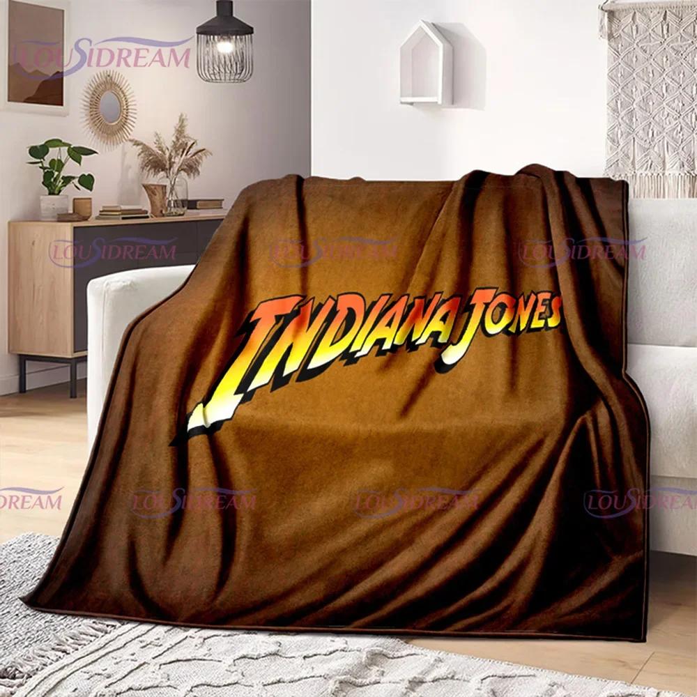 Indiana Jones and The Dial of Destiny Flannel Blanket Bedding Bedspread Sofa Warm Blanket Home Decor Children Adult Fans Gift
