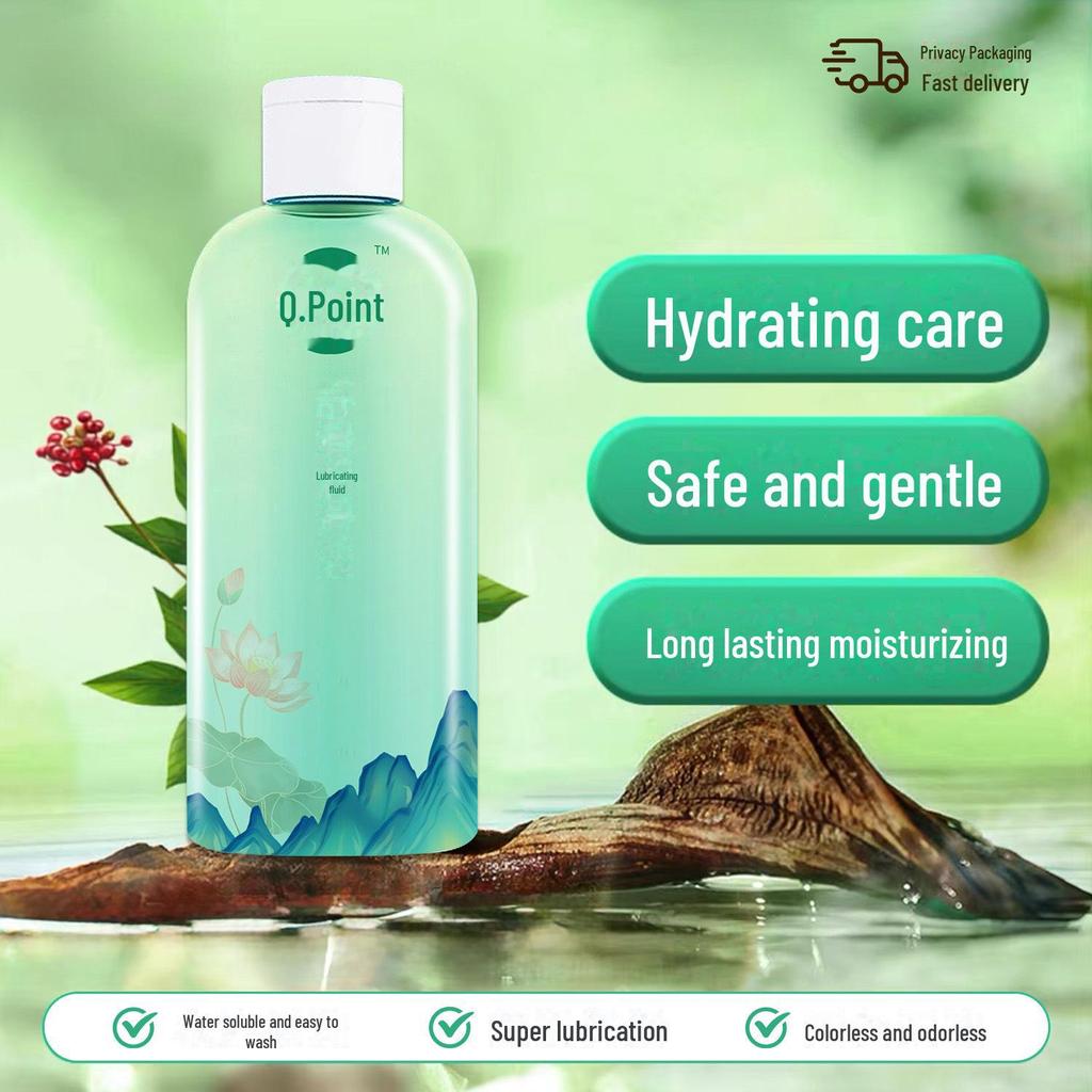 Q Point Long-Lasting Hyaluronic Acid Body Lubricant - Moisturizing and Wash-Free for Sex Toys