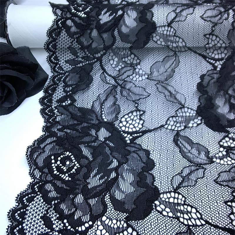 (2 Colors) 23cm wide Stretch Lace, wide Spandex Lace for Lingerie, Bra, Underwear, Sewing & Crafting