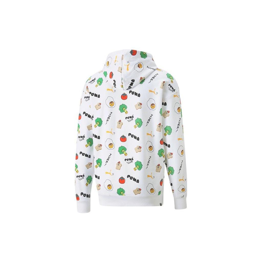 Puma Printed Running Breathable Casual Hoodie Men Tops White 533200-02