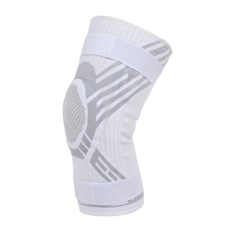 Outdoor Sports Knee Pads with Silicone Anti-Collision, Anti-Slip Spring Support for Cycling, Running, and Ball Games